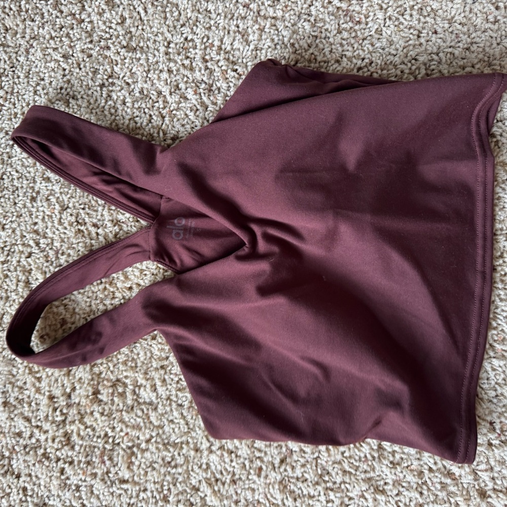 ALO Yoga Burgundy Tank Top